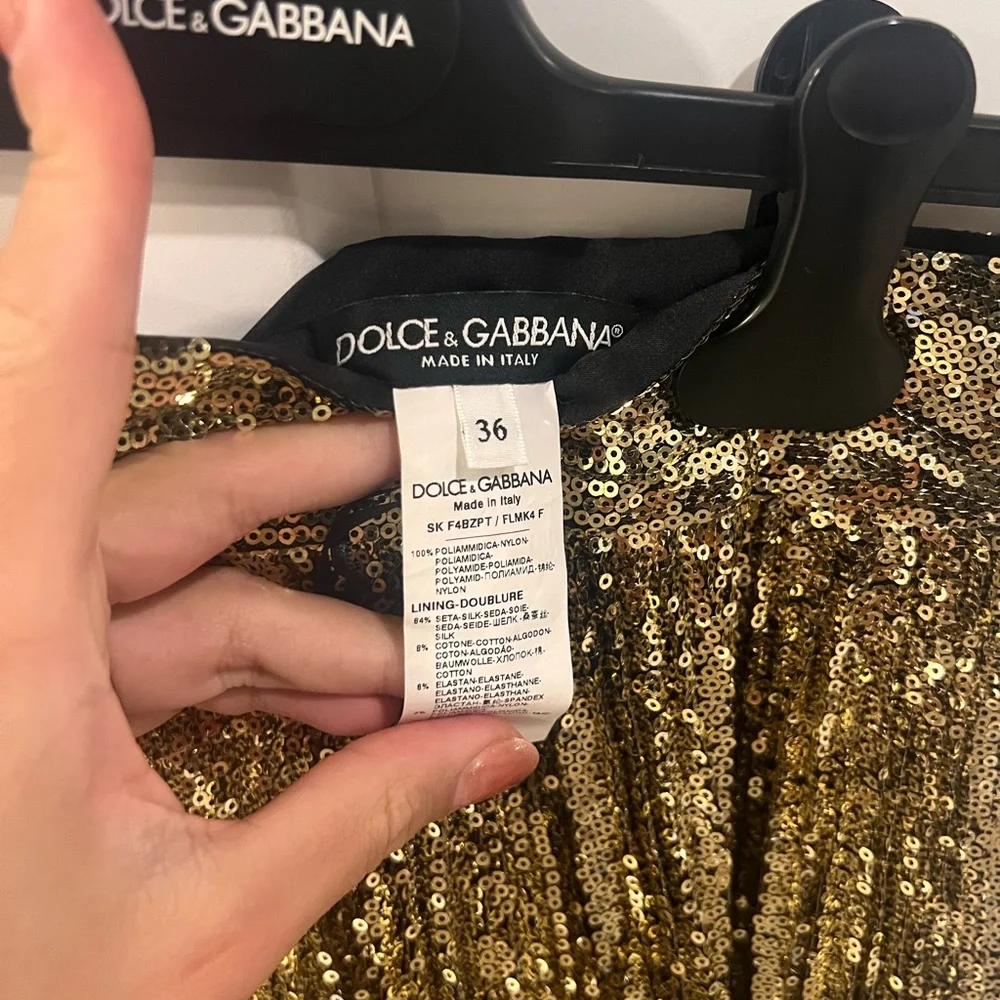 Dolce & Gabbana Gold Sequin Maxi Skirt - Picture 6 of 10